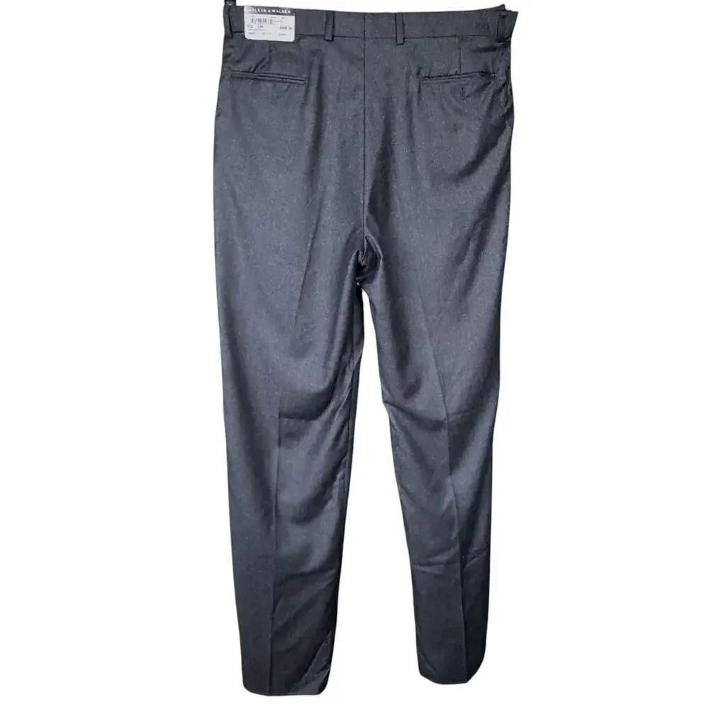 Willis & Walker Men's Pants 100% Worsted Wool 38 Long Big & Tall NWT Office Work